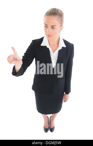 Portrait de jeune femme ponytailed vers le haut Banque D'Images