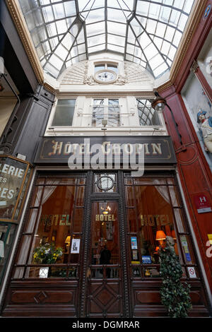 Hotel Chopin, 1846, arcade commerciale historique, passage Jouffroy, Grands Boulevards, 2ème arrondissement, Paris, Ile-de-France Banque D'Images