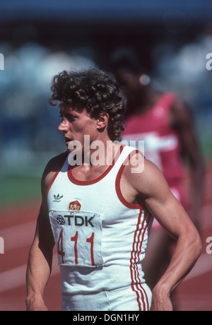 Jarmila Kratochvilova (CZE) qui se font concurrence sur les Championnats du monde d'athlétisme 1983. Banque D'Images