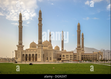 Mosquée Al Saleh à Sanaa, Yémen Banque D'Images