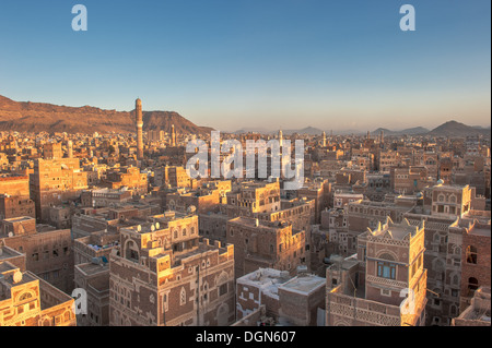 Panorama de Sanaa, Yémen Banque D'Images