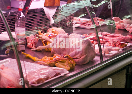 Stall ,Mercado Central, à l'intérieur du marché alimentaire, Banque D'Images