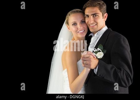 Smiling couple dancing viennese waltz Banque D'Images