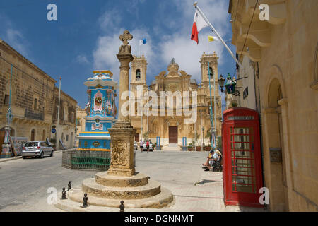 Église de Gharb sur l'île de Gozo, Malte, Europe Banque D'Images