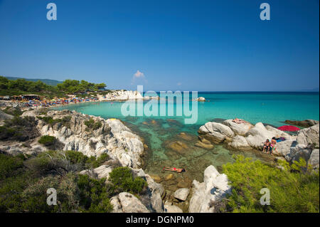 Portokali Beach, Kavourotypes, Sithonia, Halkidiki, Grèce Banque D'Images