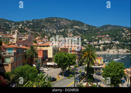 Vieille ville de Villefranche-sur-Mer, Villefranche-sur-Mer, Côte d'Azur, Alpes-Maritimes, Provence-Alpes-Côte d'Azur, France Banque D'Images