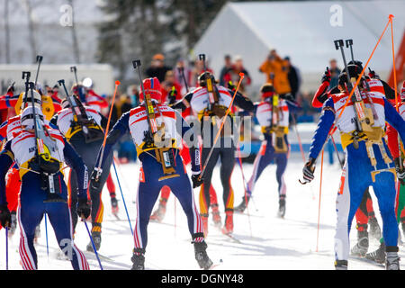 Coupe du Monde de biathlon, Antholz, province de Bolzano-Bozen, Italie, Europe Banque D'Images