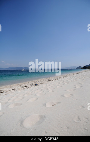 Cadre paradisiaque des îles Cies (Islas Cies), réserve naturelle en Galice, Espagne, accueil de Rodas Beach (Praia das Rodas) Banque D'Images