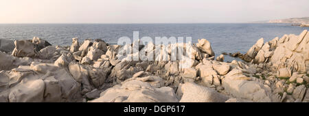 Paysage de granit à Capo Testa, Sardaigne, Italie, Europe Banque D'Images