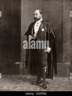 Albert Edward, prince de Galles, futur Édouard VII , 1841 - 1910, vu ici comme un conseiller du Middle Temple. Banque D'Images