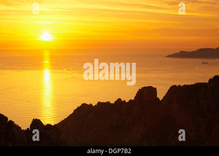 Les Calanques, paysage rocheux, Golfe de Porto, Corse, France, Europe Banque D'Images