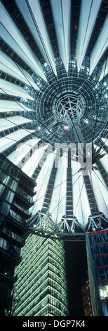 Toit du Sony Center sur la Potsdamer Platz, Berlin Banque D'Images