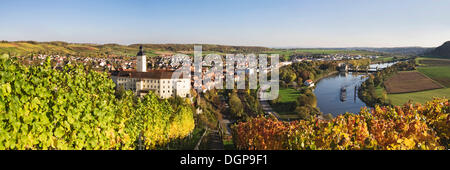 Schloss Horneck château dans la vallée de la rivière Neckar, Aspach, Bade-Wurtemberg Banque D'Images