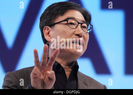 Berlin, Allemagne, Bk Yoon, le président de Samsung Electronics Co Ltd Banque D'Images