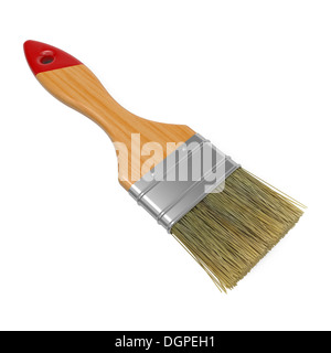 Paintbrush isolé sur fond blanc. Banque D'Images