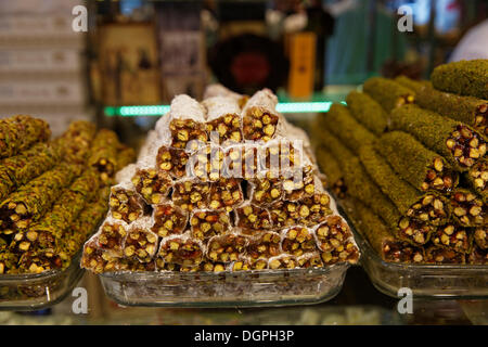 Loukoum, halva, Hafiz Mustafa store, Istanbul, Turquie, Europe, Istanbul, Istanbul, Turquie Province Banque D'Images
