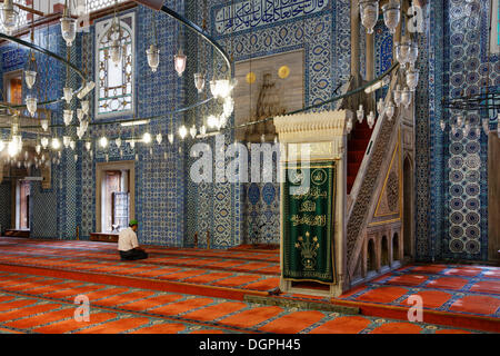 Minbar, Ruestem Pasha Mosque, Eminönü, Istanbul, côté européen, Istanbul, Turquie, Province du côté européen Banque D'Images