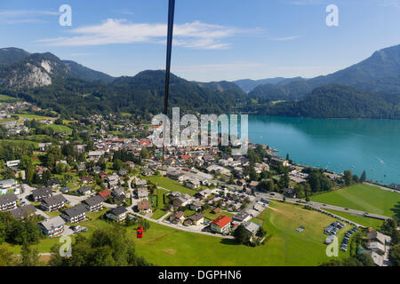 Téléphérique Zwoelferhorn, Sankt Gilgen, le lac Wolfgang, Zwoelferhorn, Sankt Gilgen, Salzkammergut, Salzburg, Autriche Etat Banque D'Images