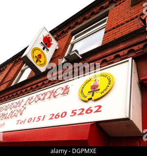 Office de Tourisme de la Hillsborough Justice Campagne, Walton Breck Road, Liverpool, Royaume-Uni Banque D'Images