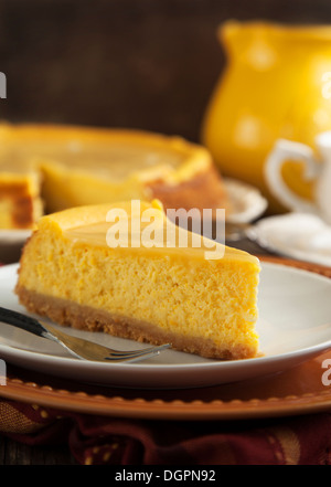 Gâteau au fromage à la citrouille Banque D'Images