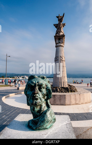 Monumento a Juan de la Cosa, Santoña, Cantabrie, Espagne Banque D'Images