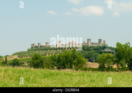 Monteriggioni, Toscane, Italie Banque D'Images