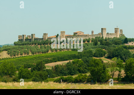 Monteriggioni, Toscane, Italie Banque D'Images