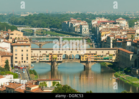 Le Ponte Vecchio, Florence, Toscane, Italie Banque D'Images