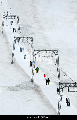 Dans l'ascenseur de ski ski d'été folgefonn, glacier folgefonna comme centre, Norvège, Europe Banque D'Images