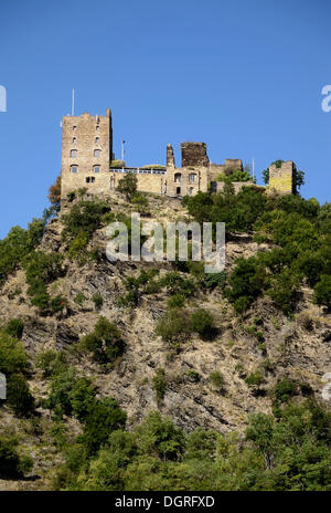 Château de la colline, Château de Burg Sterrenberg près de Kamp-Bornhofen, un des Brueder de Feindlichen, châteaux de ce qu'on appelle l'adversaire Banque D'Images