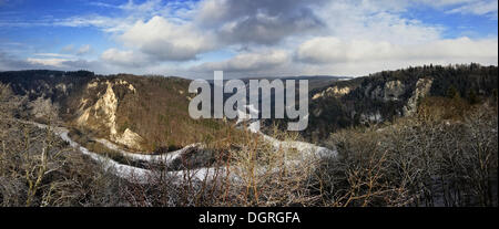 La vallée du Danube Nature Park, district de Sigmaringen, Bade-Wurtemberg Banque D'Images