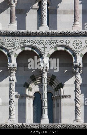 La Cathédrale San Martino, de style roman pisan, Lucca, Toscane, Italie, Europe Banque D'Images