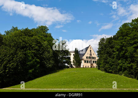 Schloss Rosenau Palace avec parc, guanaco, Haute-Franconie, Bavière Banque D'Images