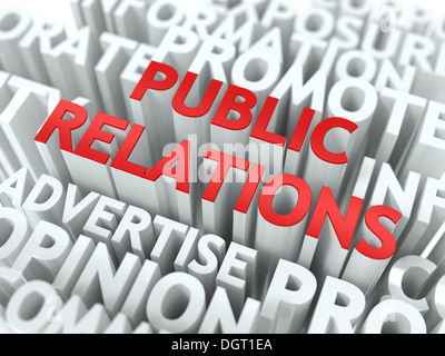 Les relations publiques (PR) Concept. Banque D'Images