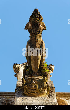 La Cathédrale de Laon, une gargouille, Laon, Via Francigena, une ancienne route de France à Rome, département de l'Aisne, Picardie Banque D'Images