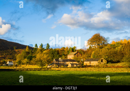 Gites dans le Parc National de Lake District dans l'Eskdale valley au boot, Cumbria, Angleterre. Banque D'Images