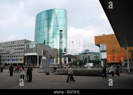 L'architecture moderne, World Trade Center, WTC tour au Beursplein, zone piétonne à la Coolsingel, Rotterdam, Zuid-Holland Banque D'Images