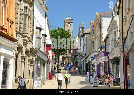 Fore Street piétonne, Redruth, Cornwall, Angleterre, Royaume-Uni Banque D'Images