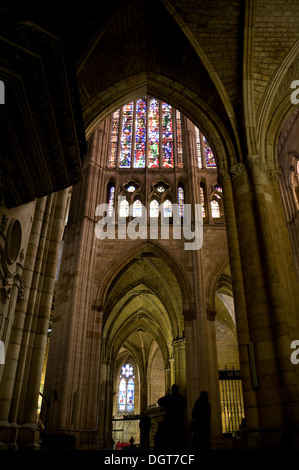 Nef latérale de la cathédrale Santa Maria de Leon. Leon. Castilla y Leon, Espagne Banque D'Images