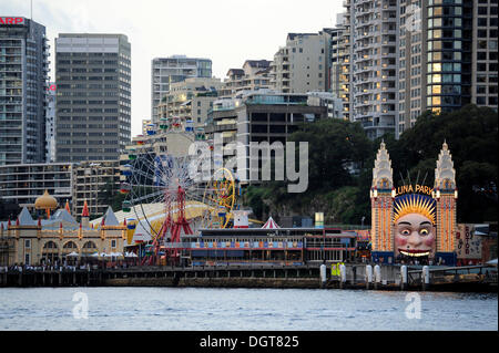 Luna Park à Milsons Point, le port de Sydney, North Sydney, New South Wales, NSW, Australie Banque D'Images