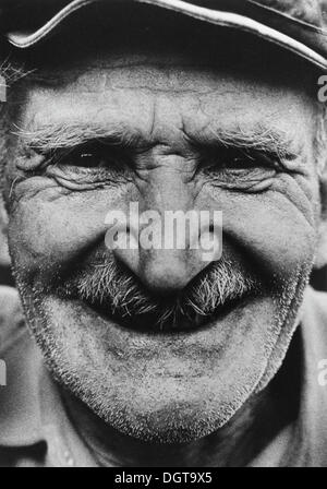 Le vieil homme, portrait, l'Allemagne, République démocratique allemande, RDA, 1980 Banque D'Images