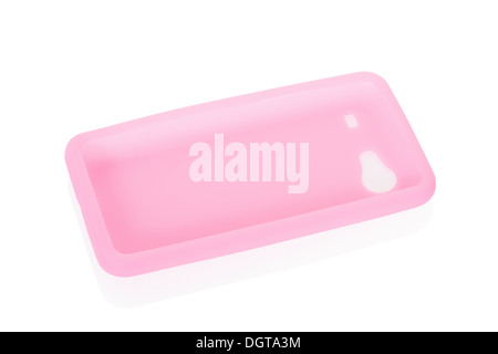 Couverture arrière du smartphone dans le silicone Banque D'Images