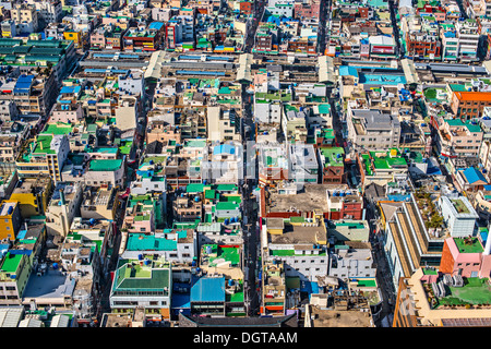 Toits à Busan, Corée du Sud. Banque D'Images