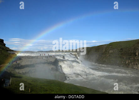 Cascade de Gullfoss, l'Islande, de l'Europe Banque D'Images