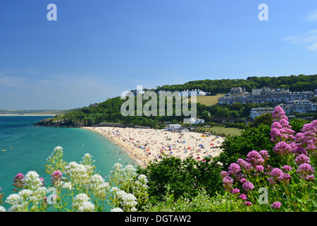 La plage de Porthminster, St Ives, Cornwall, Angleterre, Royaume-Uni Banque D'Images