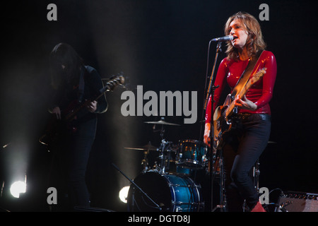 Viv Albertine en concert au Queen Elizabeth Hall, le Purcell Room. Banque D'Images