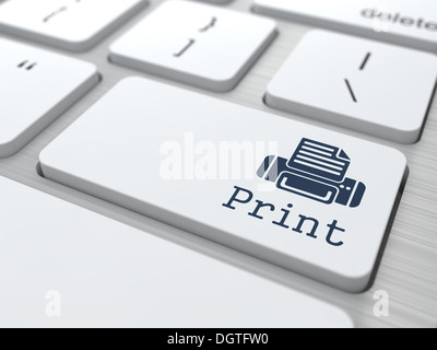 Bouton « Imprimer ». Banque D'Images