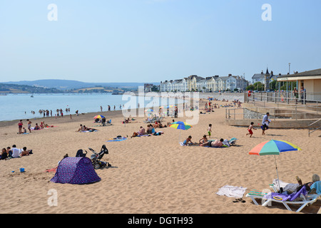 Plage d'Exmouth, Exmouth, Devon, Angleterre, Royaume-Uni Banque D'Images
