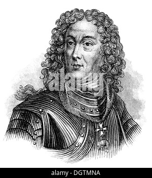 Eugene Francis Prince de Savoy-Carignan ou François-Eugène de Savoie-Carignan 1663 - 1736 Un général et commandant Banque D'Images