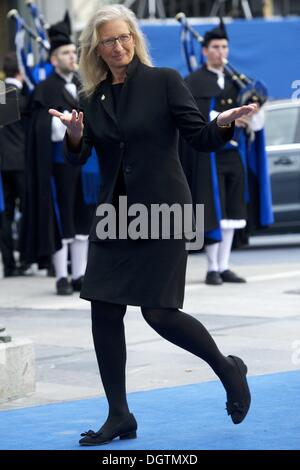 Oviedo, Espagne. 25 octobre, 2013. Annie Leibovitz assiste à la "Prix du Prince des Asturies 2013' cérémonie au théâtre Campoamor, 25 octobre 2013 à Oviedo, Espagne. Crédit : Jack Abuin/ZUMAPRESS.com/Alamy Live News Banque D'Images